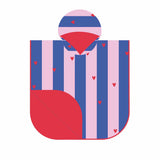 PONCHO - CHERRY RED