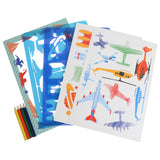 STENCIL AND PENCIL DOUBLE PACK UP IN THE SKY