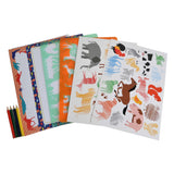 STENCIL AND PENCIL DOUBLE PACK ANIMALS