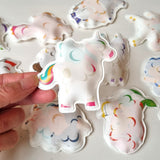 COLOUR CHANGING BATH STICKERS - MAGICAL CREATURES