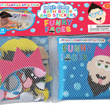 COLOUR CHANGING BATH BOOK & STICKERS - FUNNY FACES
