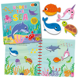 SILICONE STICKER BOOK - SEA