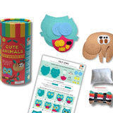 FELT SEWING KIT TUBE - CUTE ANIMALS