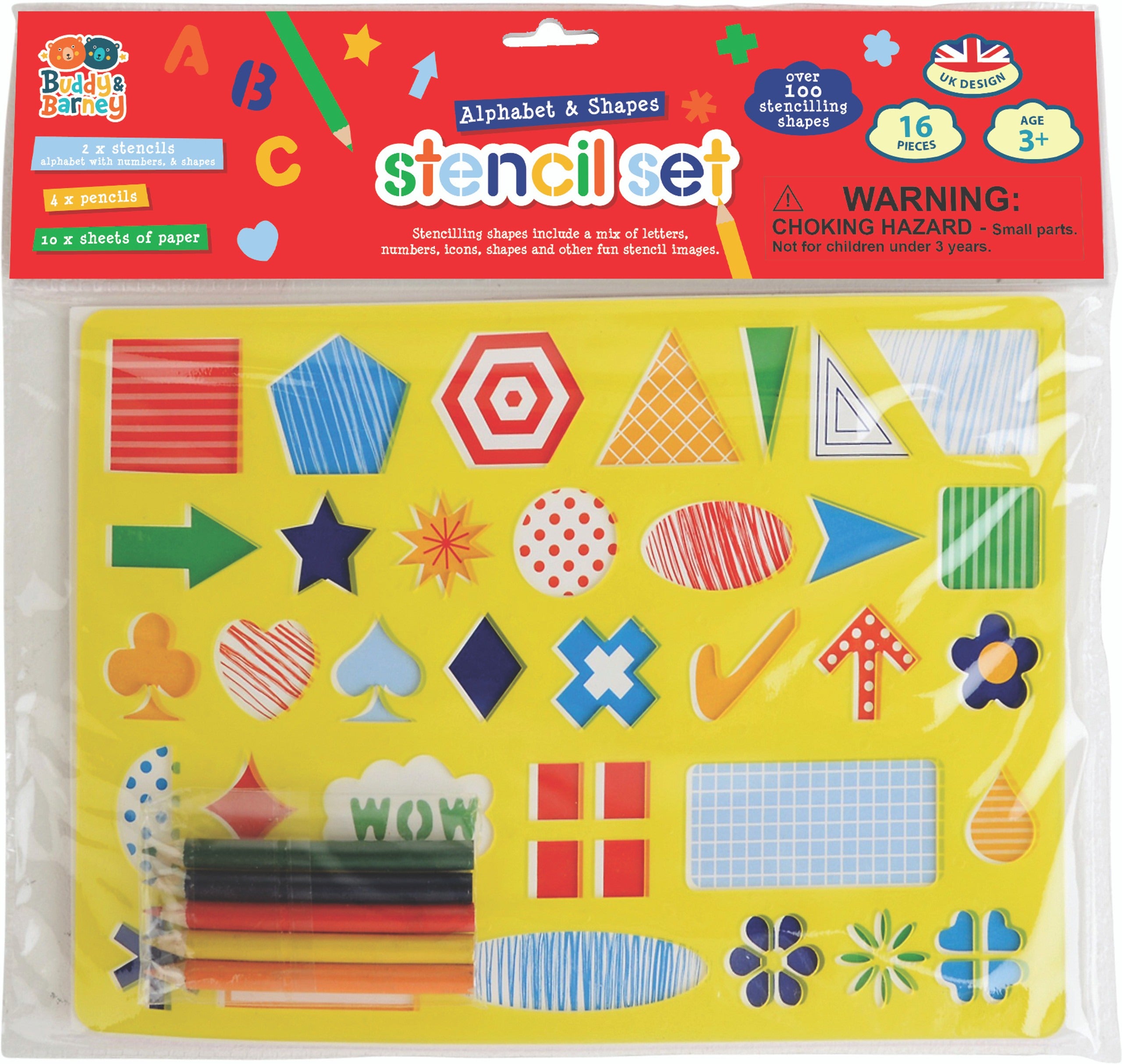 mishmashed | Buddy & Barney | Alphabet & Shapes Stencil Set