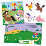 SILICONE STICKER BOOK - FARM