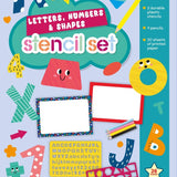 STENCILS & PENCILS WALLET - LETTERS SHAPES NUMBERS